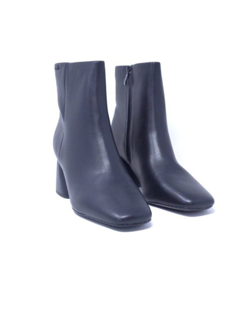 Dkny Caleena Helled 64MM Faux Leather Ankle Boots, Black - Picture 2 of 12